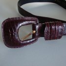 Liz Claiborne Faux Crocodile 100% Genuine Leather Belt Large