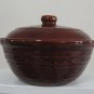 Vintage Marcrest Daisy Dot Brown 1 1/2 Quart Round Covered Casserole Dutch Oven