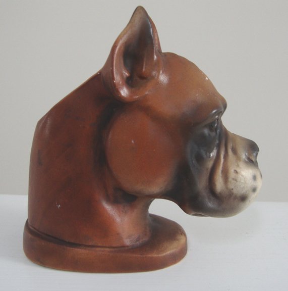 Vintage NANCY PEW Giftwares Co. Boxer Dog Head Vase Planter