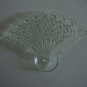 Vintage Anchor Hocking Daisy & Button Clear Fan Snack Plate (no cup) Set of 4
