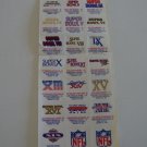 Vintage 1985 Jeno's Pizza Super Bowl I - XIX Stickers - Set of 21