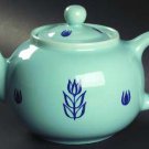 Vintage Cronin Blue Tulips Teapot with Lid
