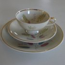 Zeh Scherzer Abstract Floral Breakfast Set - Teacup Saucer & Plate