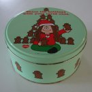 Vintage 1982 Cathy Holiday Cookie Tin Canister