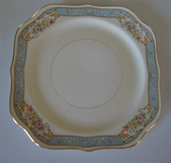 Vintage Homer Laughlin Blue Dawn Square Salad Plate