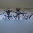 Vintage Wallpaper Waldec Textured Vinyl Wallpaper Tall Ships Schooners- 1 Double Roll