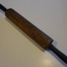 Vintage Wooden Rolling Pin with Black Handles