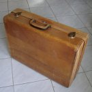 Vintage Hartmann Custom Crafted Tan Leather Suitcase Luggage Case