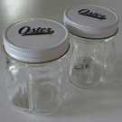 Vintage Oster Osterizer Liquefier-Blender Mini-Blend Jar Glass Container Set of 2