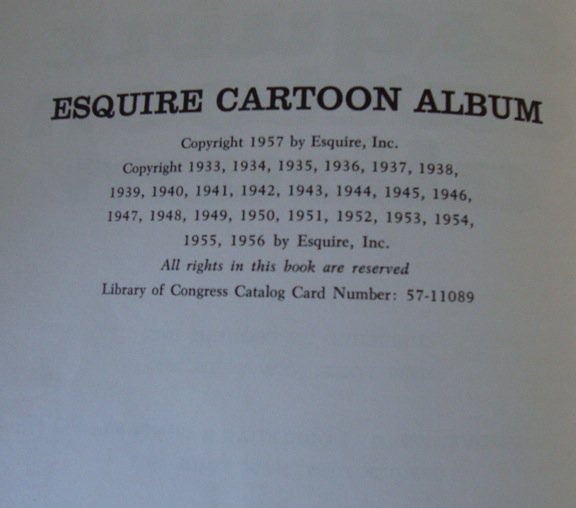 Vintage 1957 Esquire Cartoon Album 25th Anniversary Volume