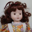 Vintage 16" Porcelain Brunette Doll w/ Violin