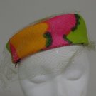 Vintage 1960s Day Glow Mod Pillbox Hat
