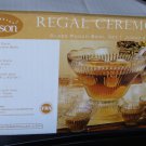 Vintage EAPG Gibson Regal Ceremony / Royal Crest Punch Bowl with Cups