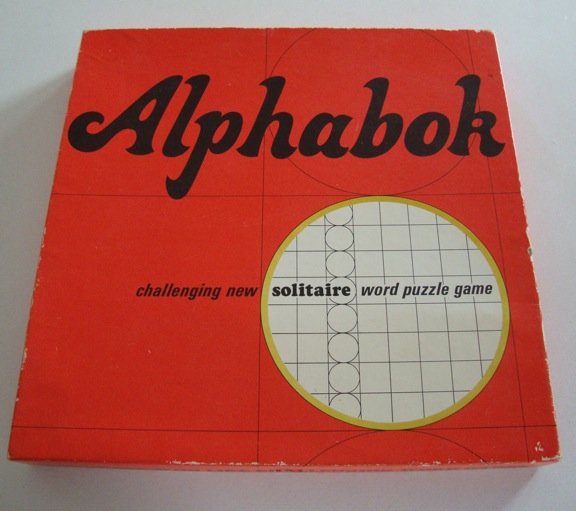 Vintage 1968 Springbok Alphabok Solitaire Word Puzzle Game