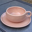 Vintage Steubenville Russel Wright American Modern Coral Cup & Saucer