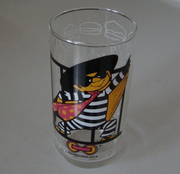 Vintage 1977 McDonaldland Action Series - Hamburglar Glass