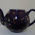 Vintage Hall French Flower Cobalt Standard Gold Teapot - No Lid