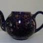 Vintage Hall French Flower Cobalt Standard Gold Teapot - No Lid