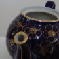 Vintage Hall French Flower Cobalt Standard Gold Teapot - No Lid