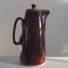 Vintage Hull USA Brown Drip Pottery Coffee Carafe & Lid