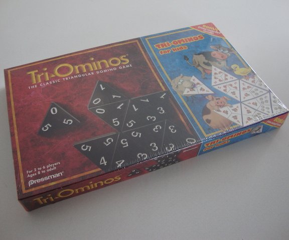 NIB 1997 Pressman Tri-Ominos Classic & Tri-Ominos for Kids Combo