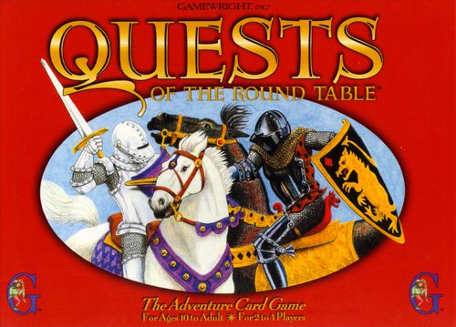 1996 Gamewright Quests of the Round Table Game