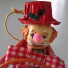 Vintage Papier Mache Circus Clown Ornament - Folk Art