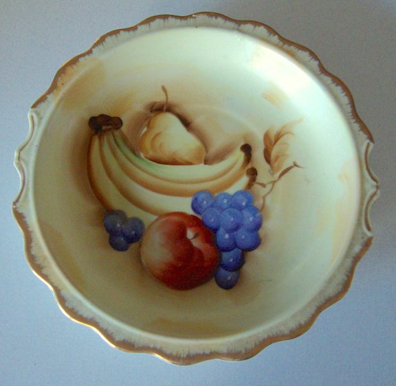 Vintage Enesco Japan Hand Painted Fruit Replacement Bowl Basin for Pitcher