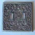 Vintage Metal Scroll Double Light Switch Plate Cover