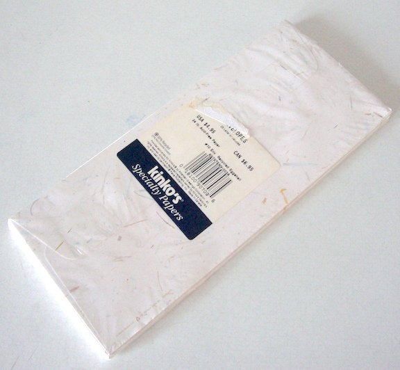 NOS Kinko's Specialty Papers Recycled Eggshell 24lb Envelopes Pack of 25