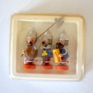 Vintage 3" Wooden Toy Soldier / Knight Holiday Display Set