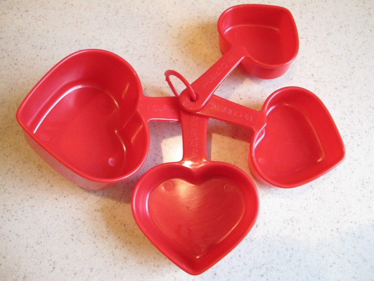 Vintage PROMISE Margarine HeartShaped Measuring Cups