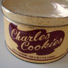 Vintage Charles Cookies Lidded Biscuit Tin