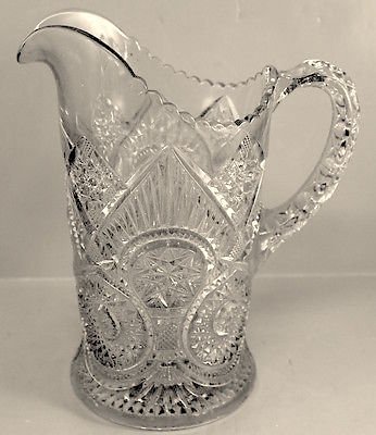 Vintage Imperial Glass EAPG Horseshoe Curve Water Pitcher #411