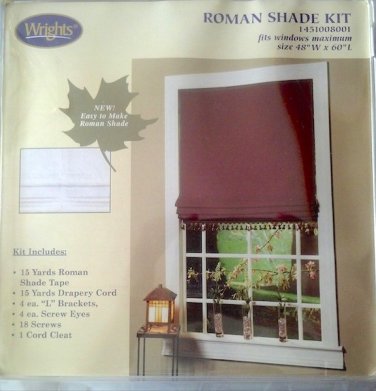 New Wrights Roman Shade Kit 1451008001 max 48"W X 60"L