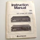 Original 1992 Hitachi Model VT-1710A and VT-1720A VCR Instruction Manual