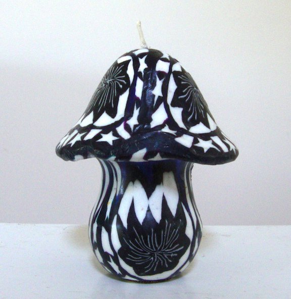 Vintage Stone Candle Berkeley CA Mushroom Candle