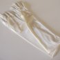 NWT Vintage Off White / Ecru Satin Gloves - Taiwan