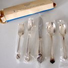 Vintage Rogers Silverplate Elegant Lady 5 Piece Place Setting - in original box