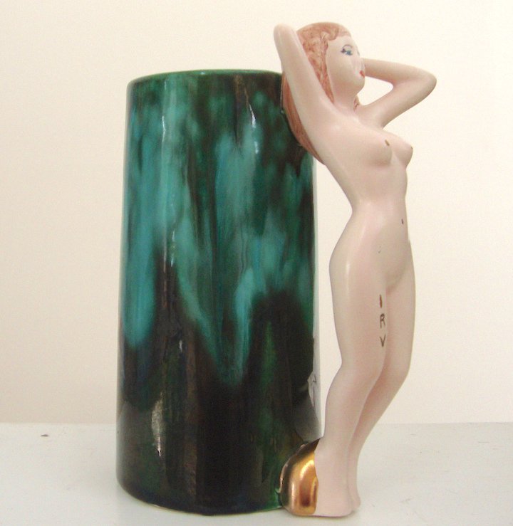 Vintage Ceramic Risque Nude Lady Coffee / Beverage Mug