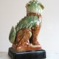 Vintage Green / Brown Glaze Foo Dog / Lion