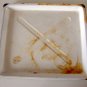 Antique White Enamelware Rectangular Drip Tray