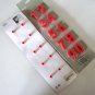 NOS IKEA FLAX Red Plastic Numbers - 0 thru 9 - Set of 2 packs