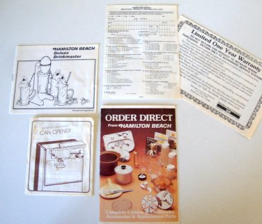 Original Hamilton Beach Products Booklets and Catalog