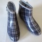 New - Lemia Rubber Plaid Rain Boots - Japan