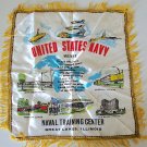 Vintage Souvenir U.S. Navy Great Lakes Naval Training Center Satin Pillow Cover - “Mother”