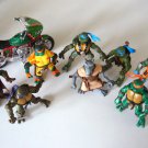Vintage TMNT Teenage Mutant Ninja Turtles Action Figures plus Motorcycle