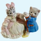 Vintage 1990 Schmid Kitty Cucumber Cat Cinderella & Prince 'Time for the Ball' Figurine