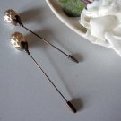 Antique Hatpin Large Pearlized Pine Cone Design Set of 2