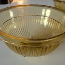 Vintage Hazel Atlas 1940's Ribbed Yellow Depression Glass Small Mixing Bowl